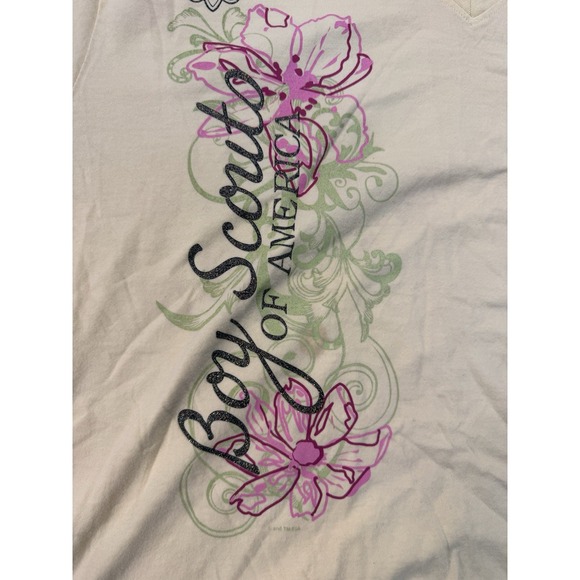 Boy Scouts Of America Graphic‎ Print Shirt Floral  Xxl Chest 23 In Length 26 In - Picture 5 of 11
